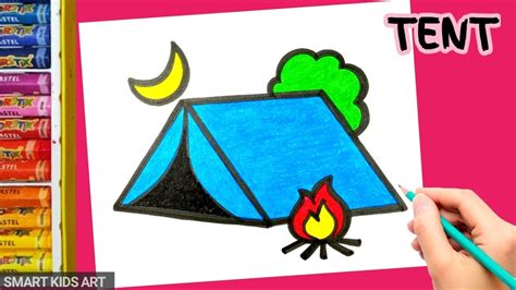 How To Draw Tent | तम्बू का चित्र कैसे बनाएं | Tent Drawing | Smart Kids Art - YouTube