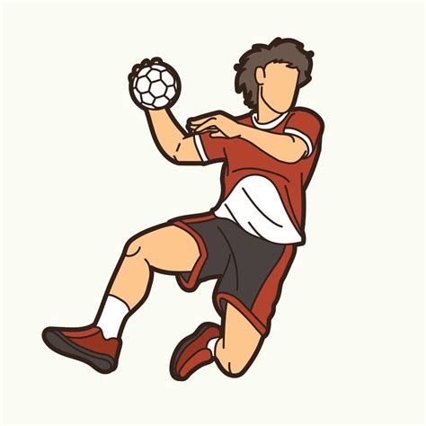 Cartoon Handball Sport Male Player 8630592 Vector Art at Vecteezy