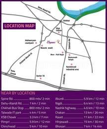 Aksha Group and Crystal Properties Aksha Elegance Map - Chikhali, Pune Location Map