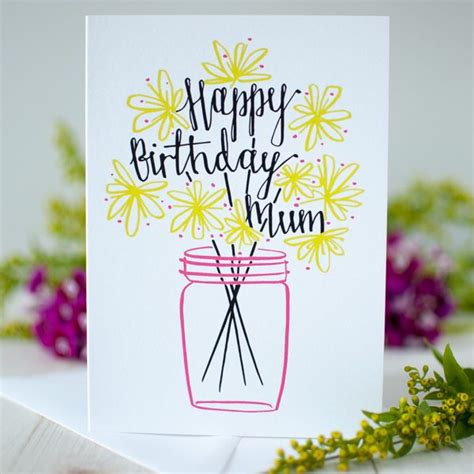 Happy Birthday Mum card | Birthday card drawing, Birthday cards for mom ...