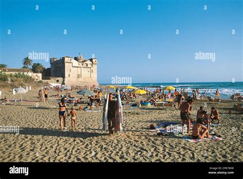 LAZIO BEACH AND SANTA MARINELLA Santa Severa Castle Stock Photo - Alamy