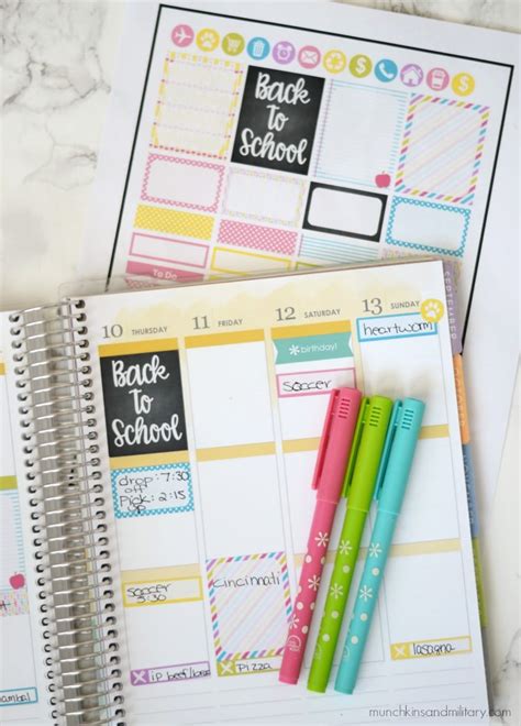 Back to School Planner Stickers - Three Little Ferns - Family Lifestyle Blog