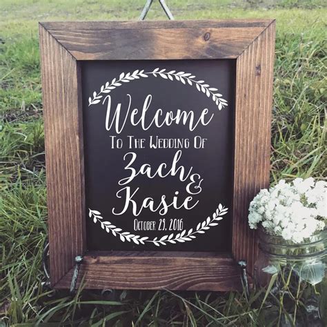 Welcome to the Wedding of Decal Sign Welcome Wedding Vinyl Sticker Decor Decals Removable Custom ...