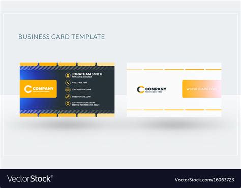 Double-sided creative business card template Vector Image