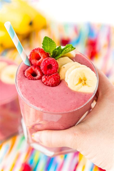 Raspberry Banana Smoothie Recipe | Sugar and Soul