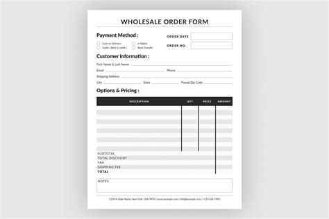 Explore Our Image of Monogram Order Form Template | Order form template ...