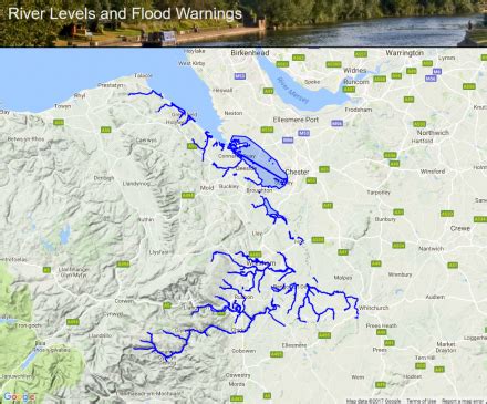 Lower Dee Valley :: Flood alerts and warnings :: the UK River Levels Website