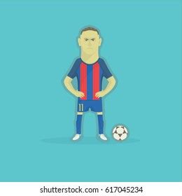 Barcelona Football Players Stock Vector (Royalty Free) 532385869