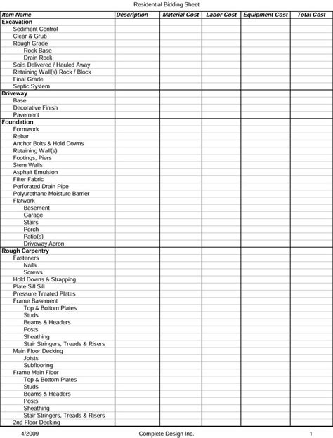 Material List For Building A House Spreadsheet - LAOBING KAISUO | Home ...