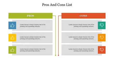 Pros And Cons List PowerPoint Presentation Template Powerpoint Slide Templates, Microsoft ...