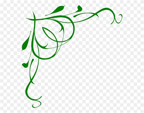 Filigree Green Three Leaf Clip Art Free Borders And Clip Art - Green ...