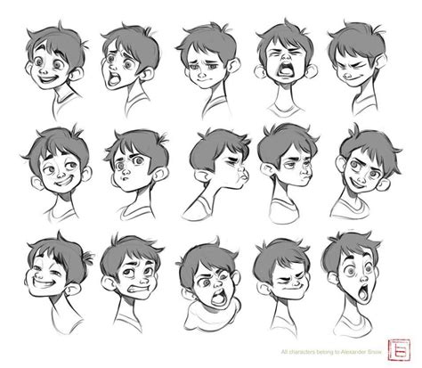 ArtStation - expression sheet