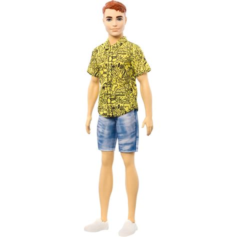 Buy Barbie Ken Fashionistas Doll #139 With Red Hair And Graphic Yellow Shirt Online in India ...