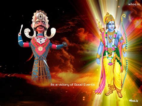 Happy Dussehra With Lord Ram And Ravan It's Victory Of Good Events