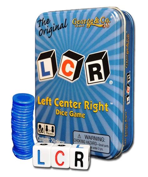 LCR® Left Center RightTM Dice Game - Blue Tin | Dice games, Games, Games for kids