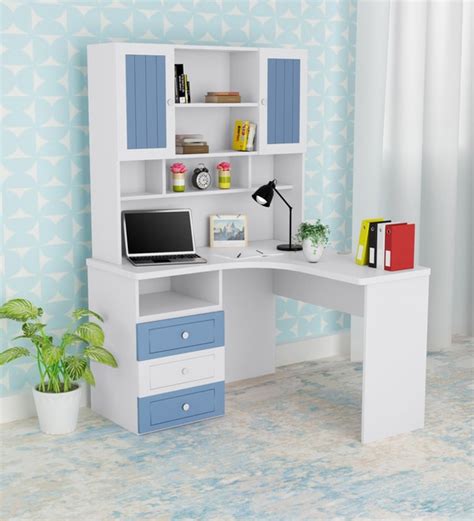 Buy French Collection Corner Study Table in Blue Finish by Alex Daisy Online - Kids Study Tables ...