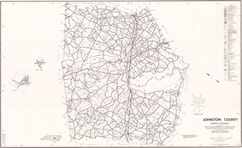 1980 Road Map of Johnston County, North Carolina