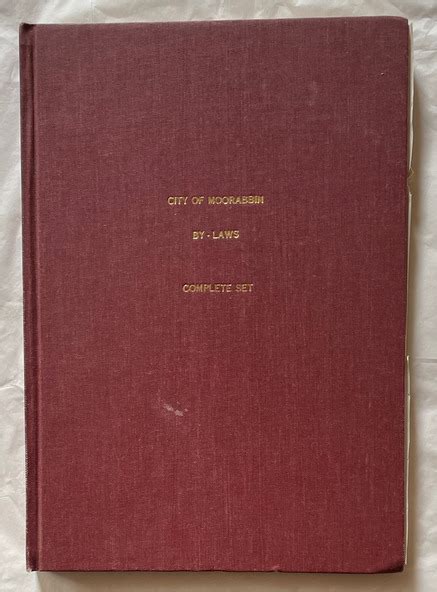 Book, City of Moorabbin, City of Moorabbin By-Laws : Complete Set