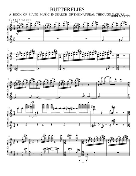 BUTTERFLIES Sheet music for Piano (Solo) | Musescore.com