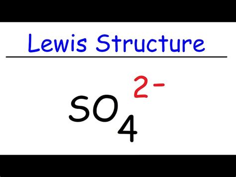 How To Draw The Lewis Structure Of SO4 2- (Sulfate Ion), 42% OFF