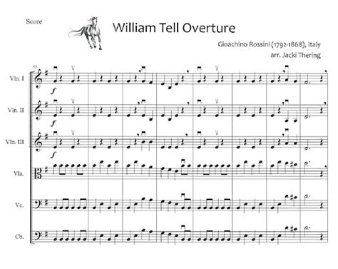 Teaching Elementary Orchestra : William Tell Overture Arrangement