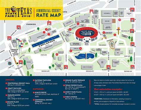 2018_Exhibitors_Rate-Map | State Fair of Texas