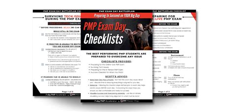 Exam Day Checklist | PM Master Prep