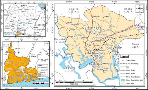 Map of Port Harcourt metropolis (Abio-Akpo and Port Harcourt LGAs ...