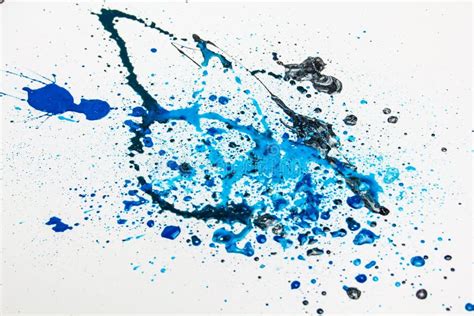 Blue Paint Splashes stock photo. Image of white, shades - 28605636