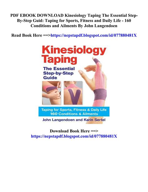 Download Kinesiology Taping The Essential Step-By-Step Guid: Taping for ...