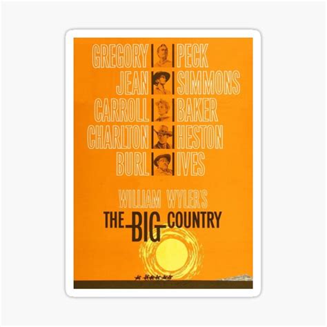 "The Big Country Movie Poster" Sticker for Sale by MovieFunTime | Redbubble