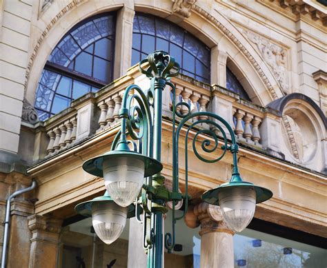 Free picture: street lamp, facade, architecture, fence, exterior, glass