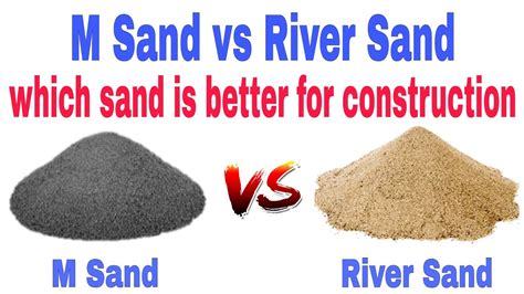 M Sand vs River Sand | which sand is better for construction | Sand vs m-Sand - YouTube