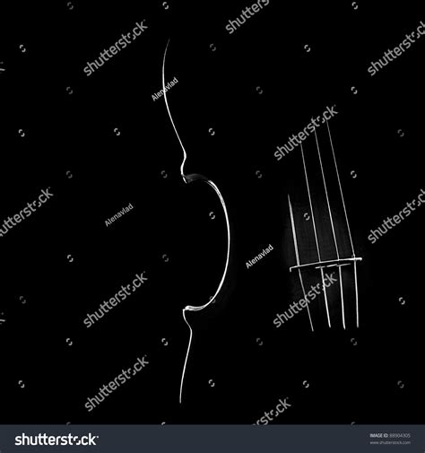 Violin Orchestra Silhouette Musical Instrument Black Stock Photo (Edit ...