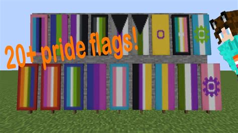 LGBTQ+ Pride Flags in Minecraft- Banner Tutorial - YouTube