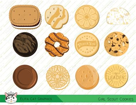 Girl Scout Cookies Clip Art Set | Etsy