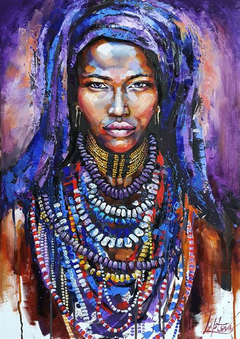 Oriental tale - abstract woman portrait, oil ori | Artfinder Black Art Painting, Wall Art Canvas ...