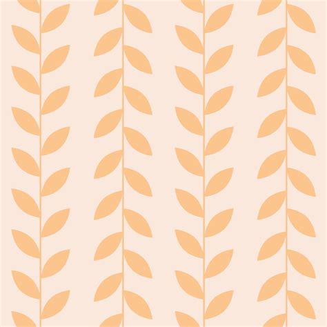 Orange leaf vector pattern, seamless botanical print, garland background, 16180178 Vector Art at ...