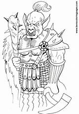 Orc Warrior Coloring Pages sketch template