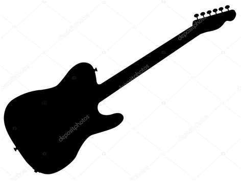 Rock Guitar Silhouette — Stock Vector © BigAlBaloo #44943593