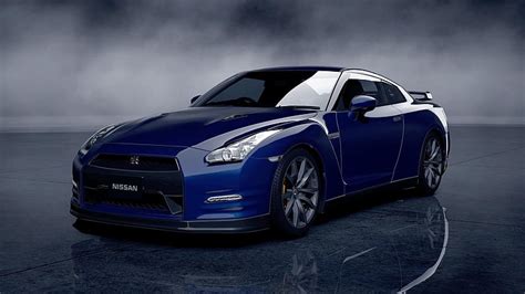 HD wallpaper: blue coupe, Nissan GT-R, Nissan Skyline GT-R R35, car, Gran Turismo 5 | Wallpaper ...