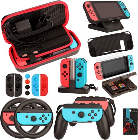 Amazon.com: Switch Accessories Bundle for Nintendo Switch: Carrying Case, Screen Protector ...