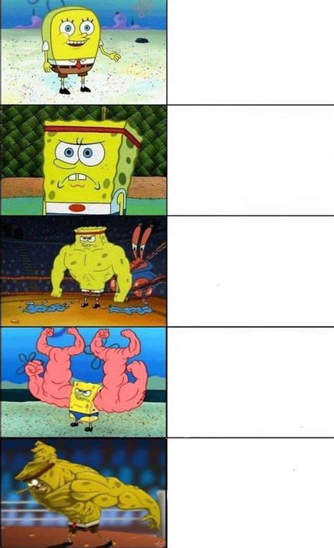 Increasingly Buff SpongeBob Template #3 | Increasingly Buff SpongeBob ...