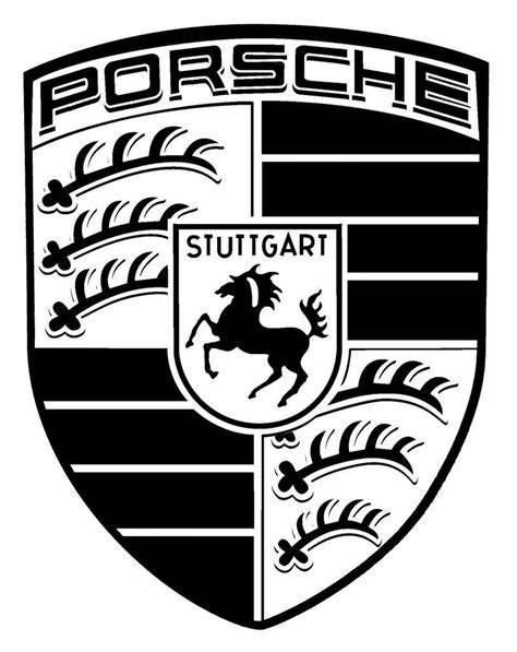 Porsche Stuttgart logo dealership garage vinyl decal sticker
