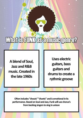 Funk Music Genre Carousel Activity Poster [x2 Page] PDF A3 (Scalable ...