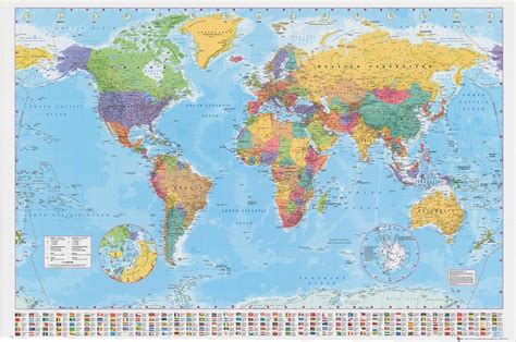 World Map With Countries Block Giant Wall Art Poster - vrogue.co