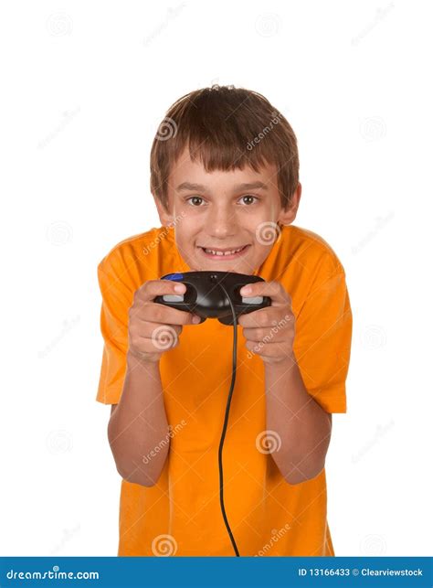 Boy playing video game stock image. Image of nerd, games - 13166433
