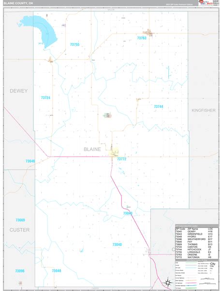 Blaine County, OK Maps