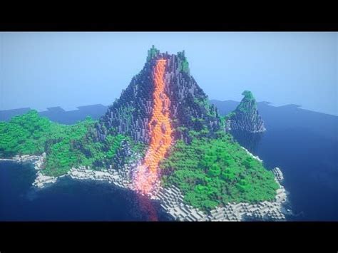 Minecraft Volcano!! Minecraft timelapse! - YouTube