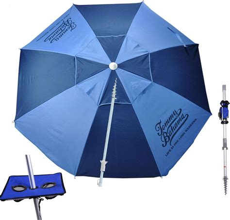 Amazon.com : Tommy Bahama 7 ft Fiberglass Beach Umbrella for Sand with ...